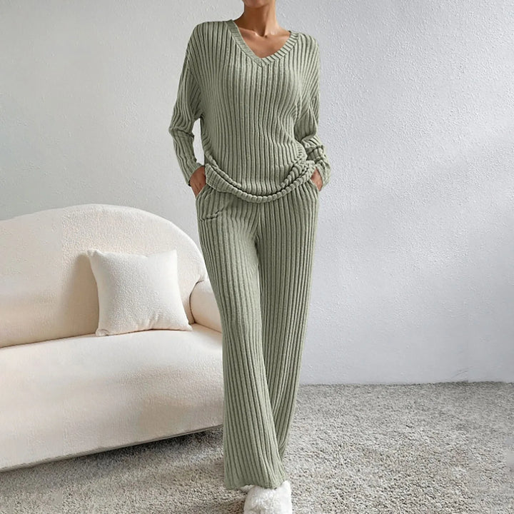 Aloysia | Geripptes Zweiteiliges Set