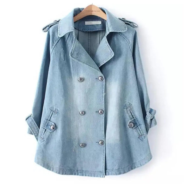 Margarez | Stylischer Denim-Cape-Mantel