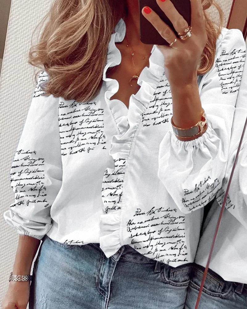 Alia | Feminine Bluse mit verspielten Rüschen