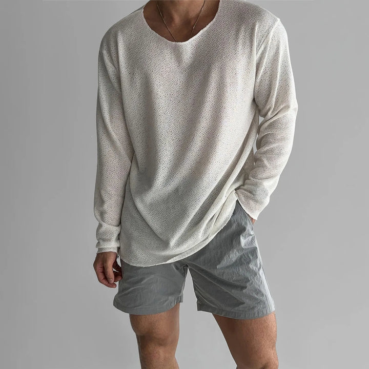 Hayes | Open-Strick T-Shirt