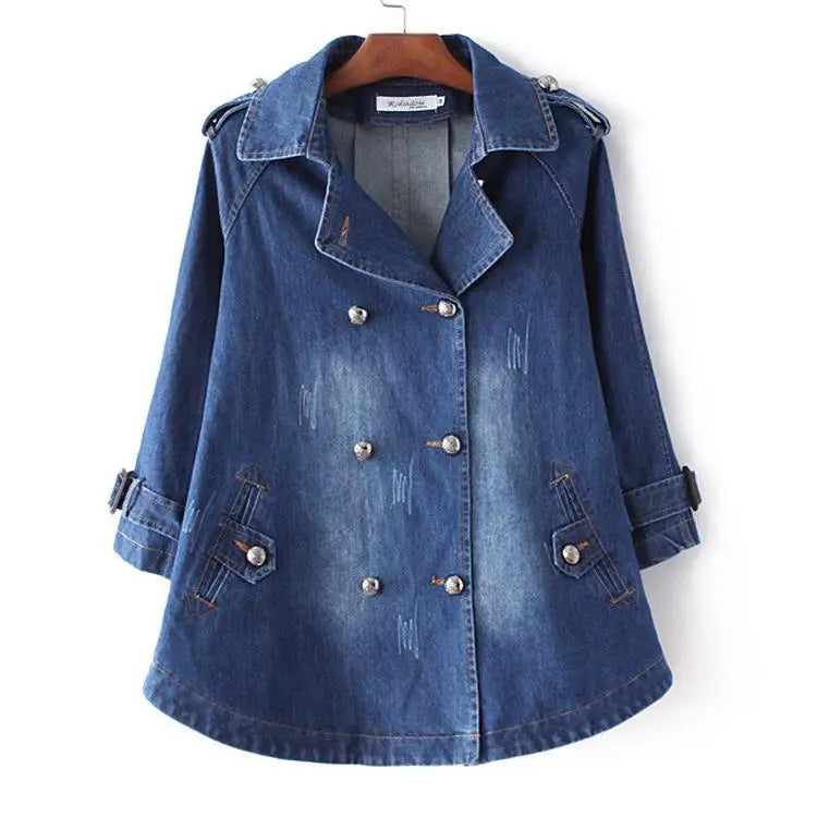Margarez | Stylischer Denim-Cape-Mantel