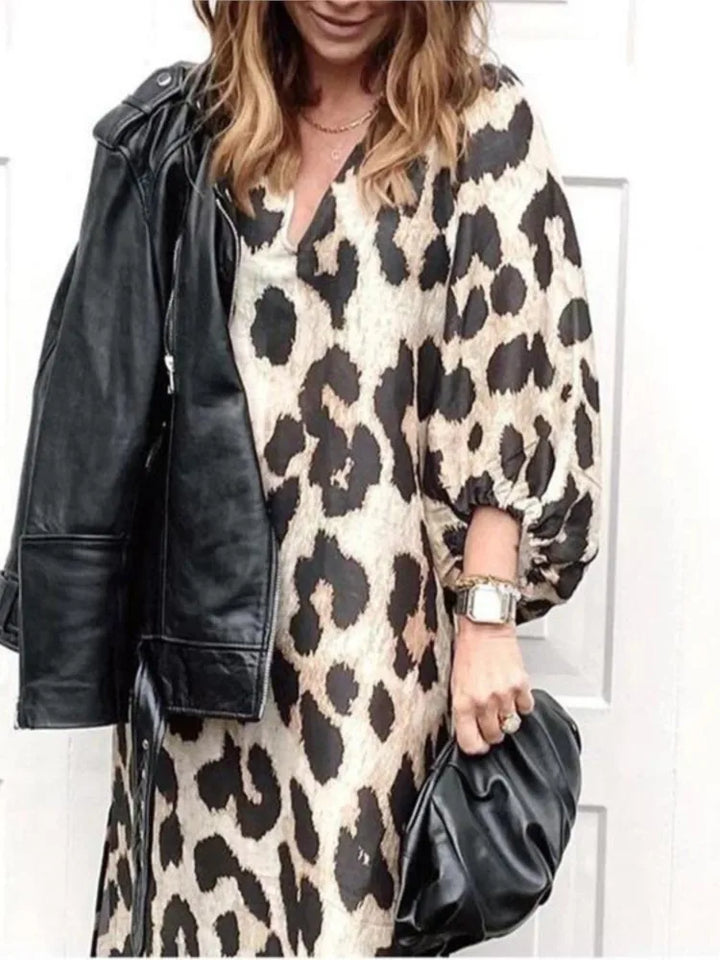Skyler | Kleid mit Leopardenmuster