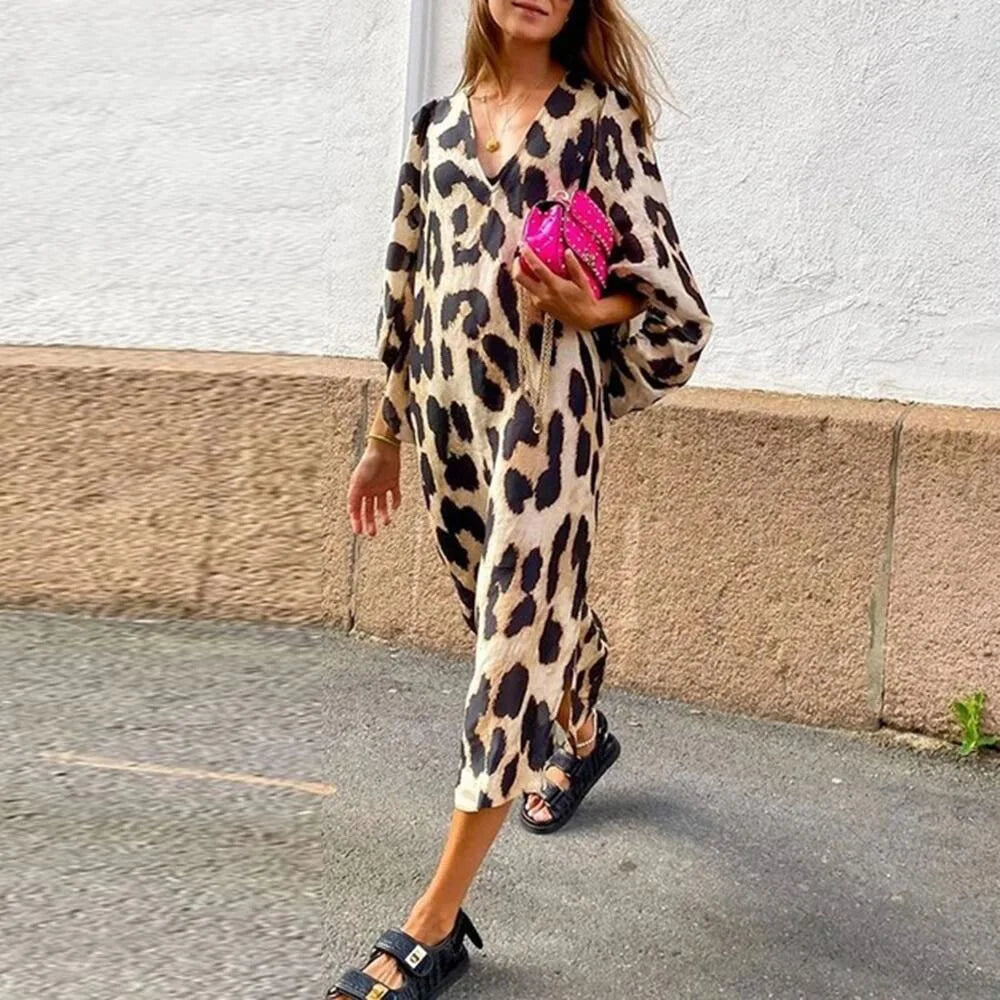 Skyler | Kleid mit Leopardenmuster