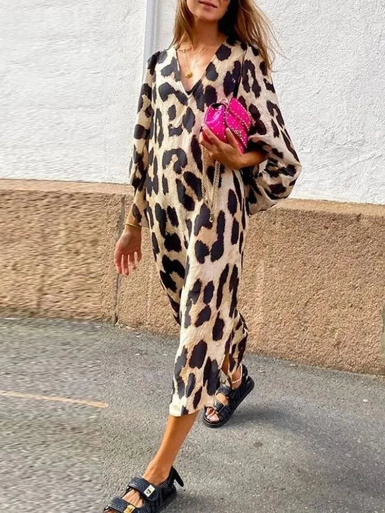 Skyler | Kleid mit Leopardenmuster