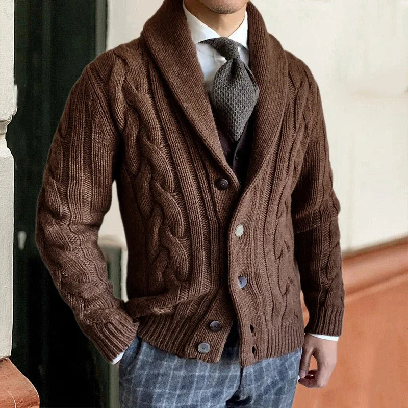 Falco | Gestrickte Herren-Strickjackejacke