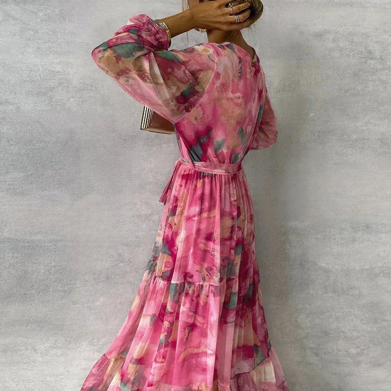 Gracia | Elegantes Florales Handgemachtes Kleid