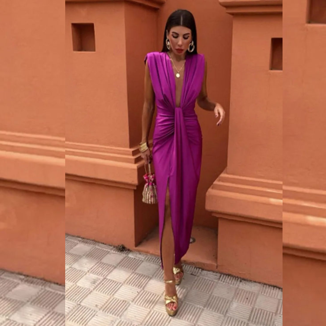 Azaria | Abendkleid mit tiefem Ausschnitt