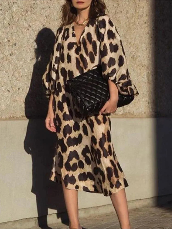 Skyler | Kleid mit Leopardenmuster