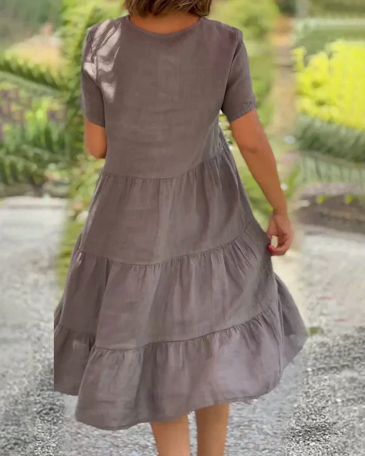 Esther | Lässiges Sommer V-Ausschnitt Kleid