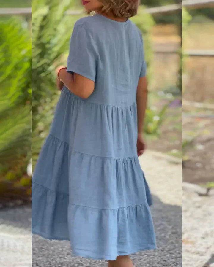 Esther | Lässiges Sommer V-Ausschnitt Kleid
