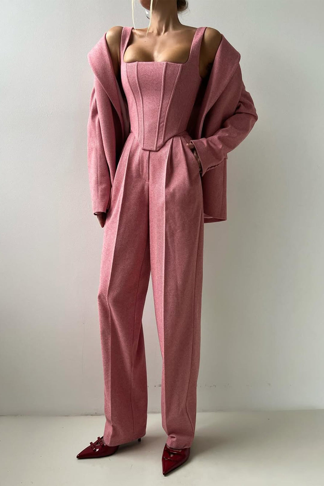 Kaiya | Drei-Teile-Set mit Doppelreiher-Blazer