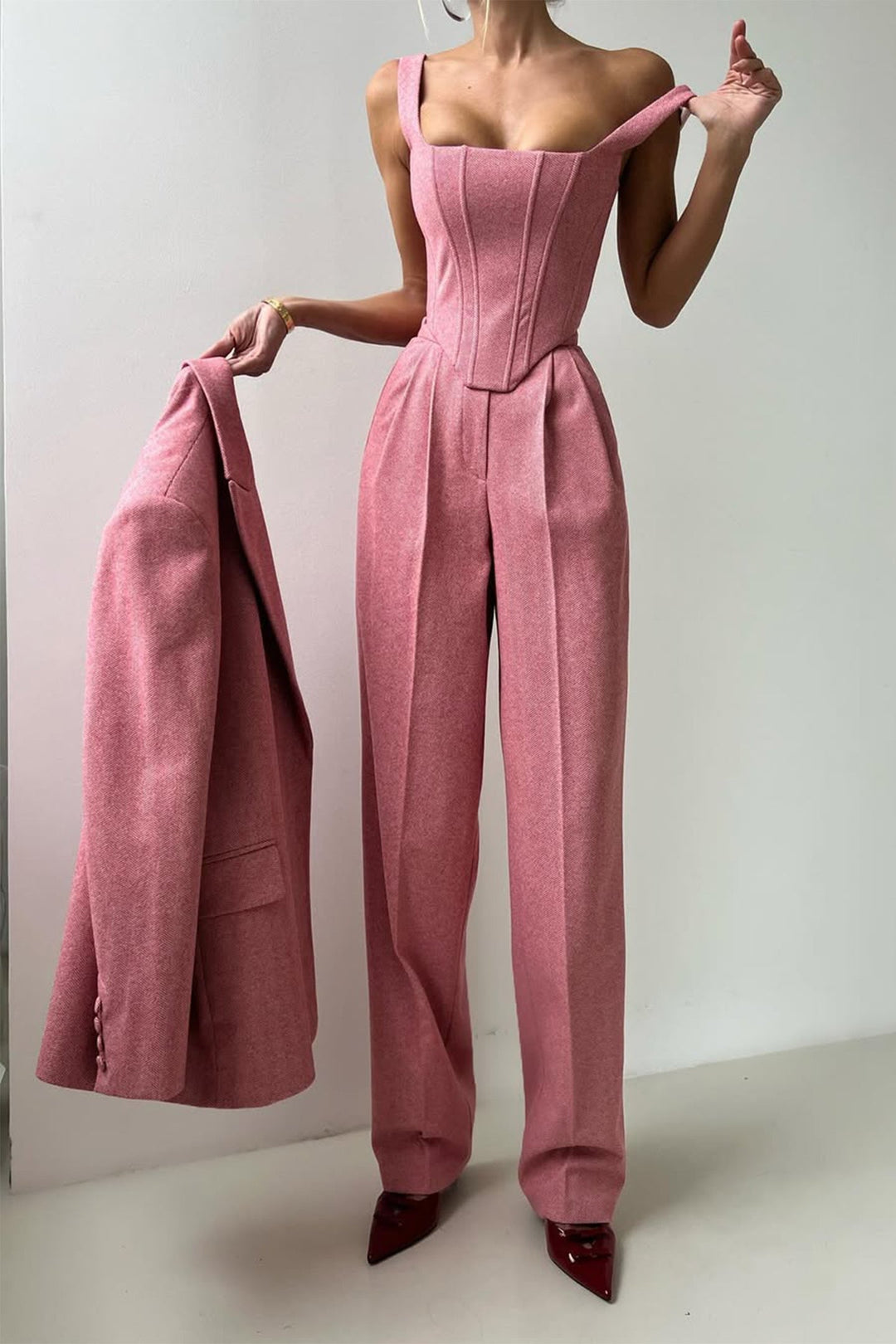 Kaiya | Drei-Teile-Set mit Doppelreiher-Blazer