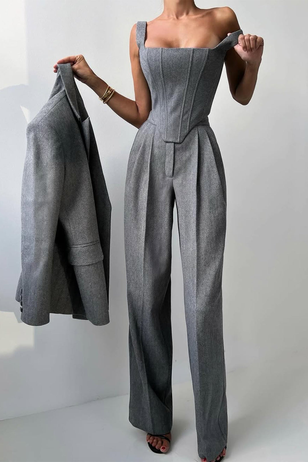 Kaiya | Drei-Teile-Set mit Doppelreiher-Blazer