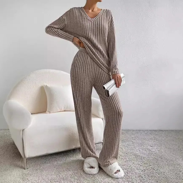 Aloysia | Geripptes Zweiteiliges Set