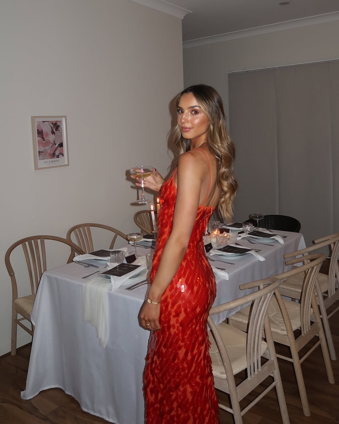 Keziah | Glitzer Pailletten Rückenfreies Trägerkleid