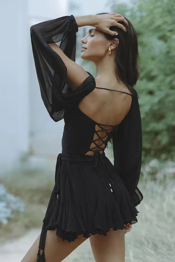 Roxy | Verspieltes Mini-Kleid mit Ballonärmeln