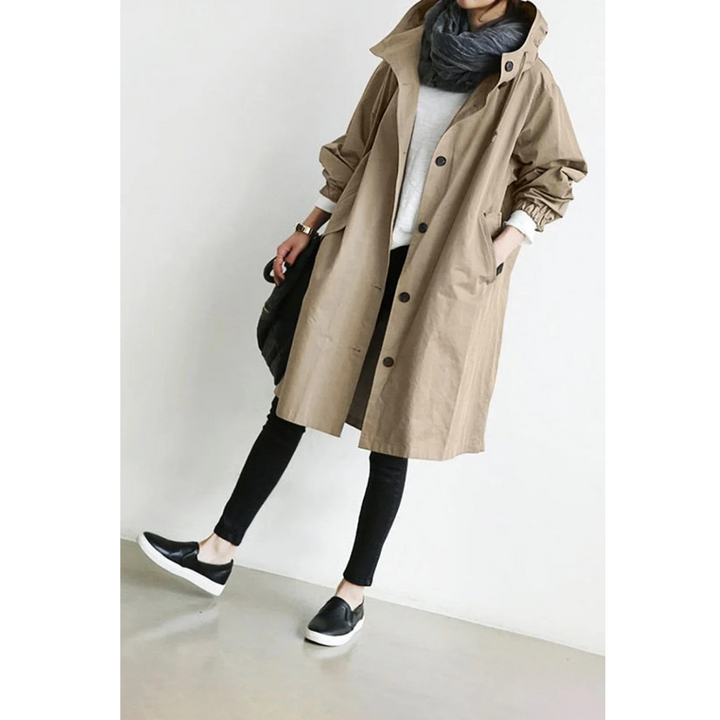 Lyvia | Langer Wasserdichter Trenchcoat Für Damen