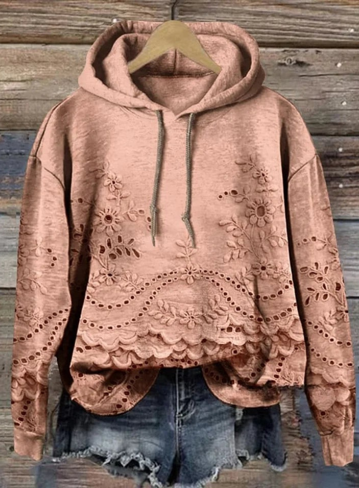 Jolene | Lässiger Kapuzenpullover mit Stickerei