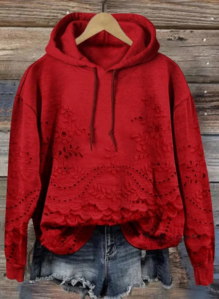 Jolene | Lässiger Kapuzenpullover mit Stickerei