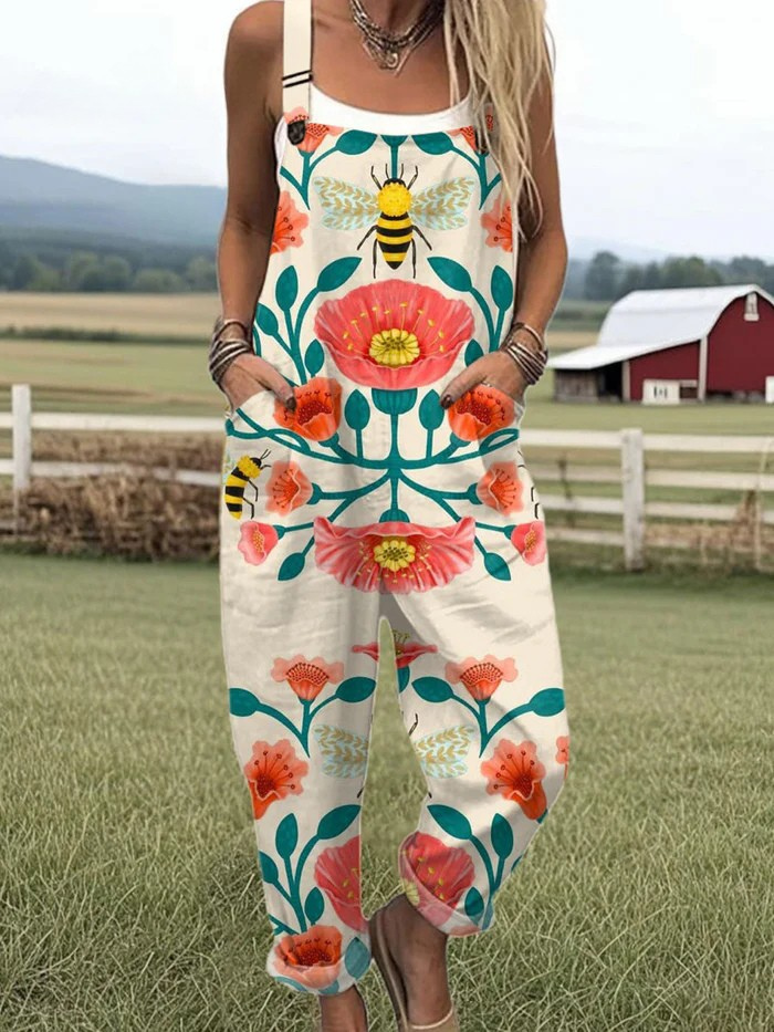 Dakota |Vintage Floral Jumpsuit Damen - Müheloser Stil & ganztäglicher Komfort