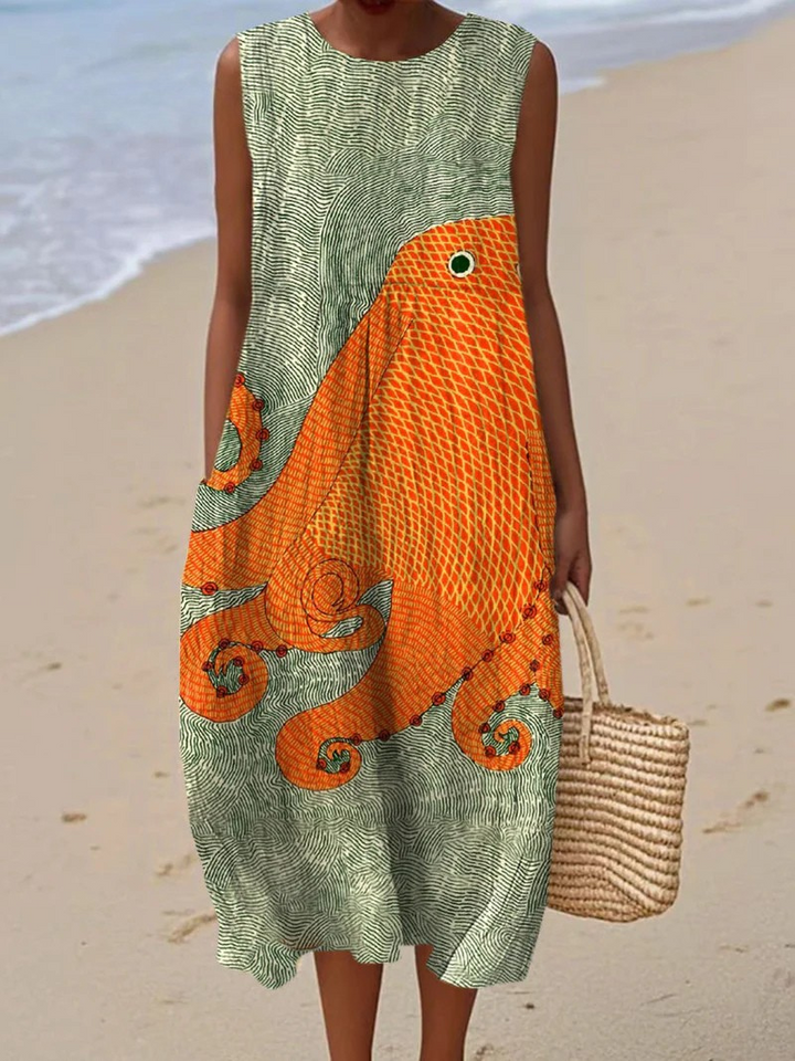 Pina | Künstlerisches Strandkleid