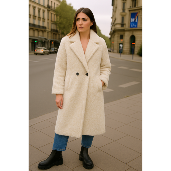 Zoey | Langer Teddymantel