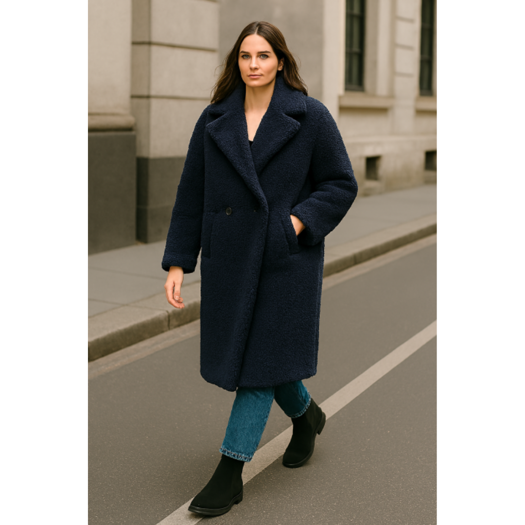 Zoey | Langer Teddymantel