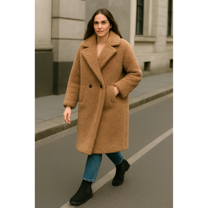Zoey | Langer Teddymantel