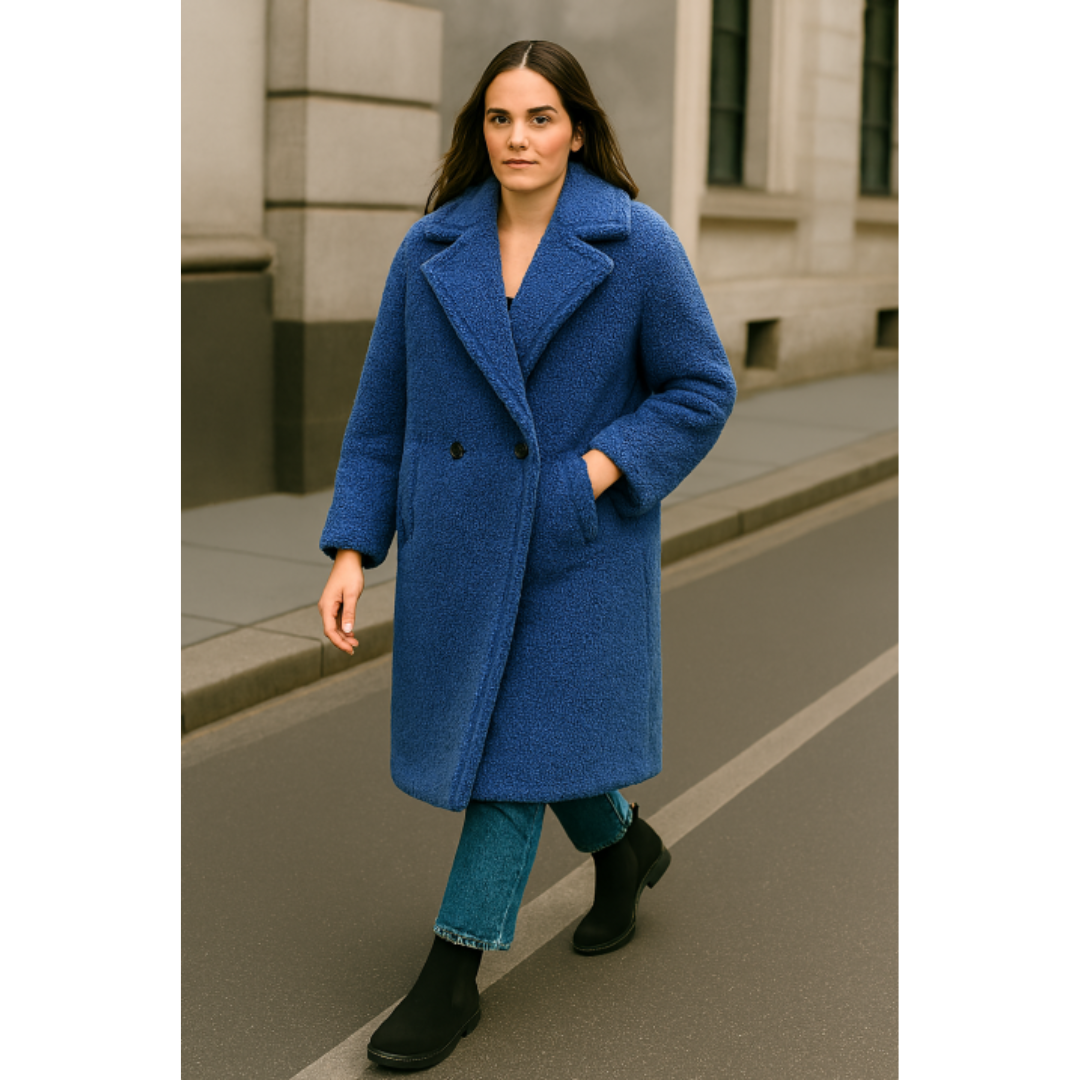 Zoey | Langer Teddymantel