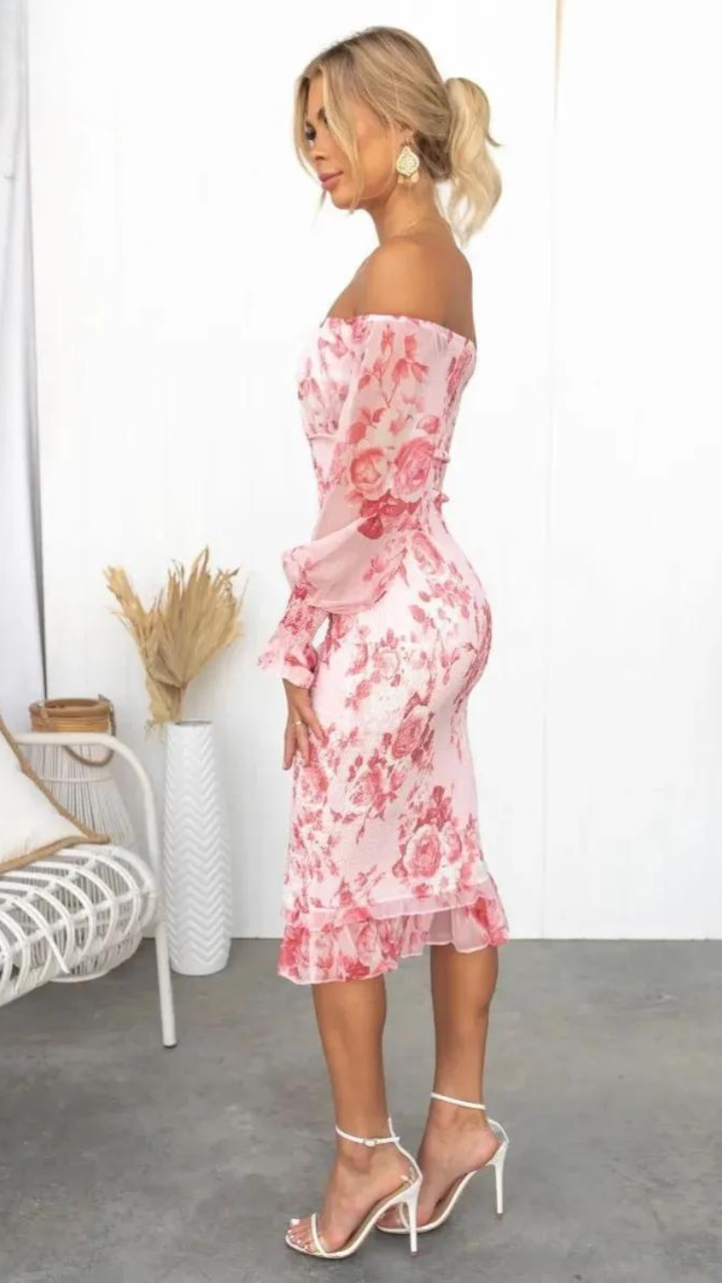Catalina | Luxe Midi Kleid