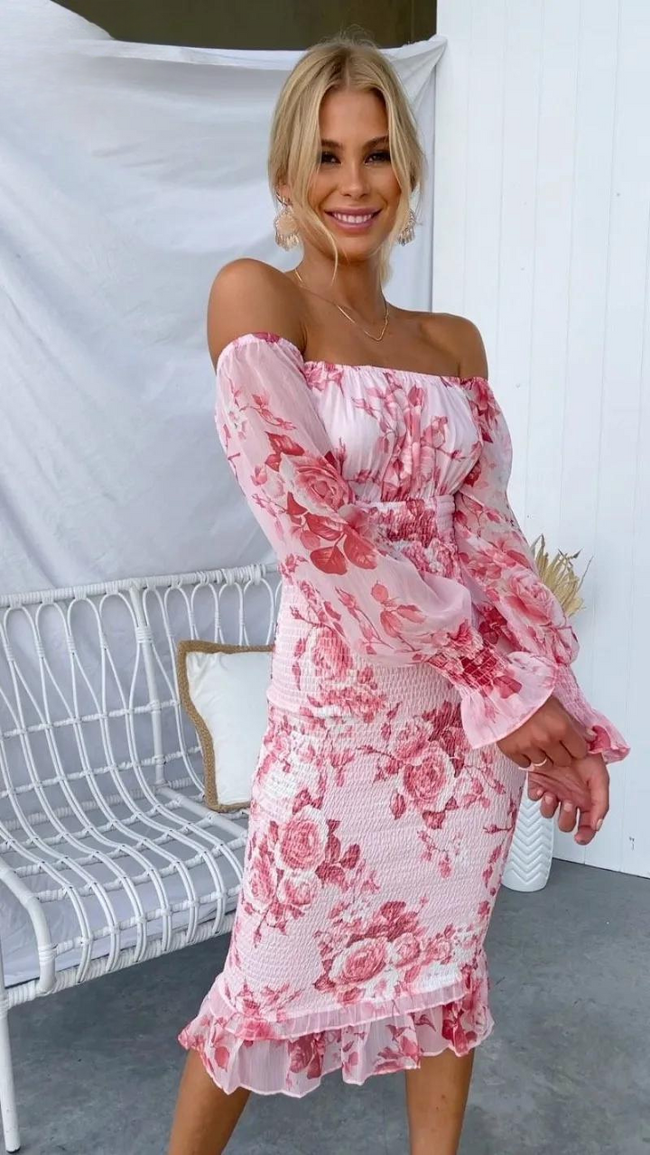 Catalina | Luxe Midi Kleid