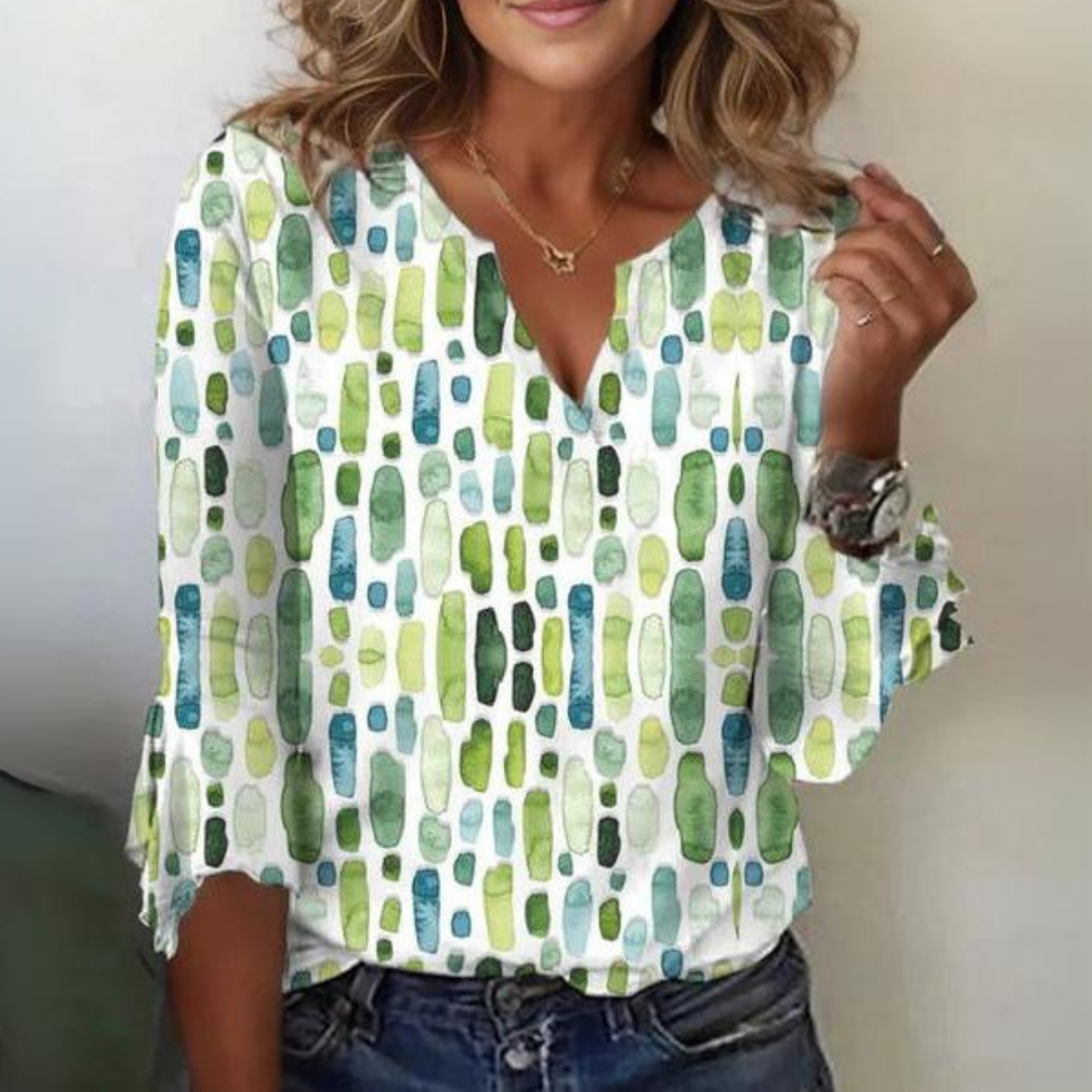 Alisson | Lockere Bluse mit geometrischem Print