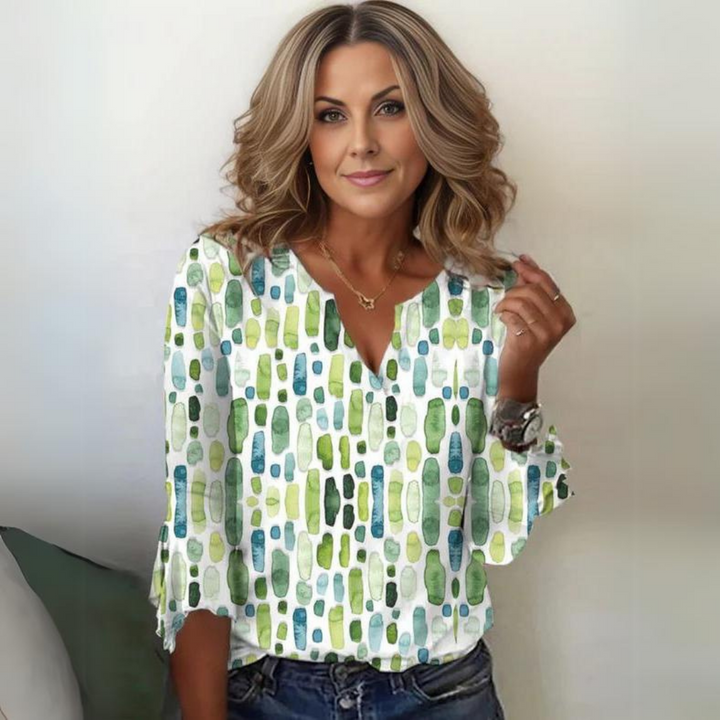Alisson | Lockere Bluse mit geometrischem Print