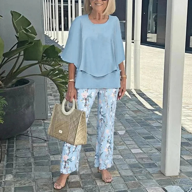 Imani | Trendiges zweiteiliges Set aus Oberteil und Hose