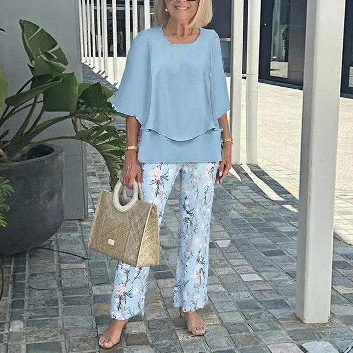 Imani | Trendiges zweiteiliges Set aus Oberteil und Hose