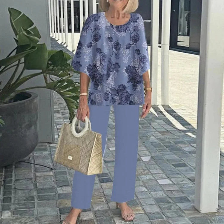 Imani | Trendiges zweiteiliges Set aus Oberteil und Hose