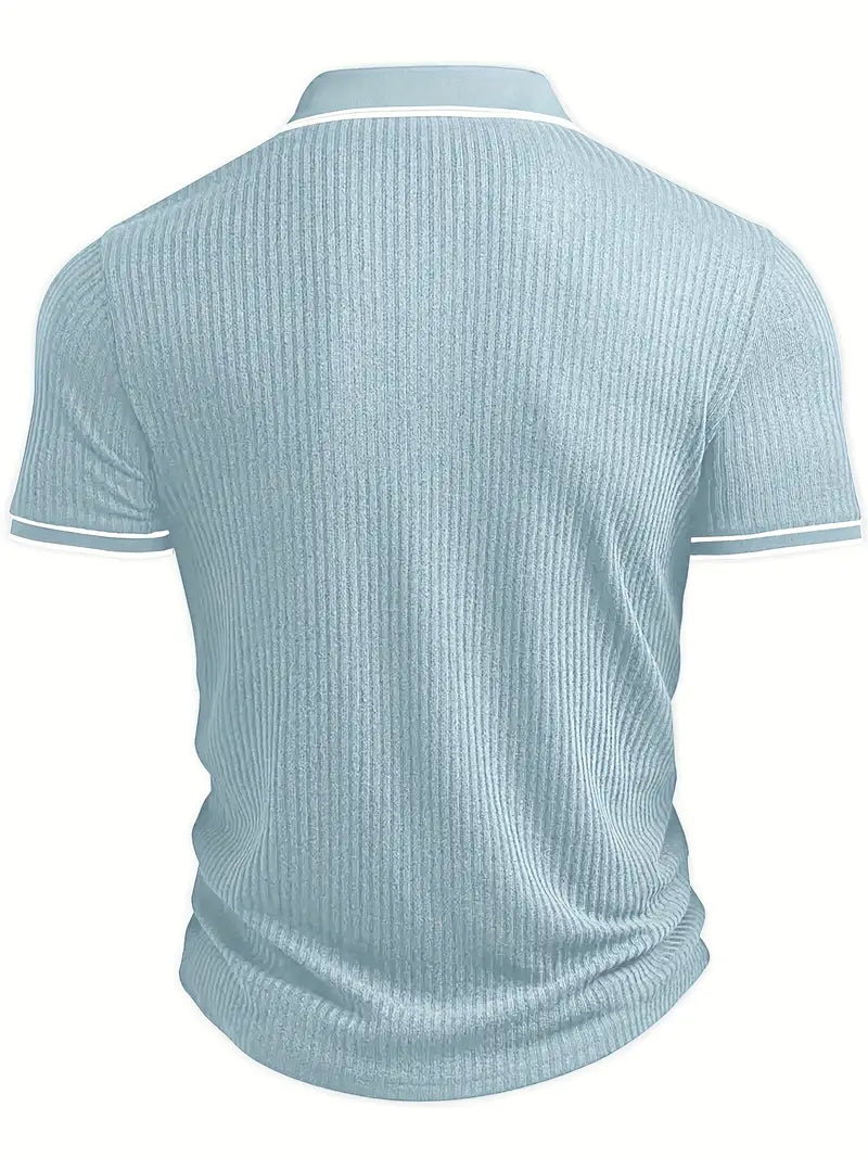Stephen | Herren-Polohemd mit Rippstrick