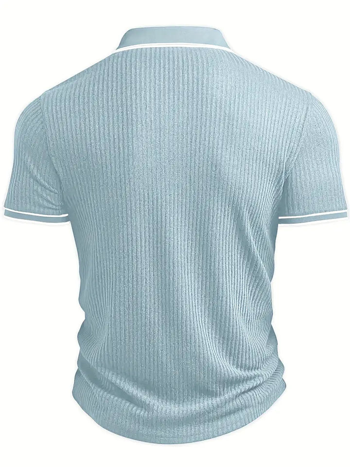 Stephen | Herren-Polohemd mit Rippstrick
