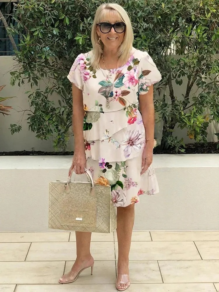 Emilia | Elegantes Maxikleid mit Blumenmuster