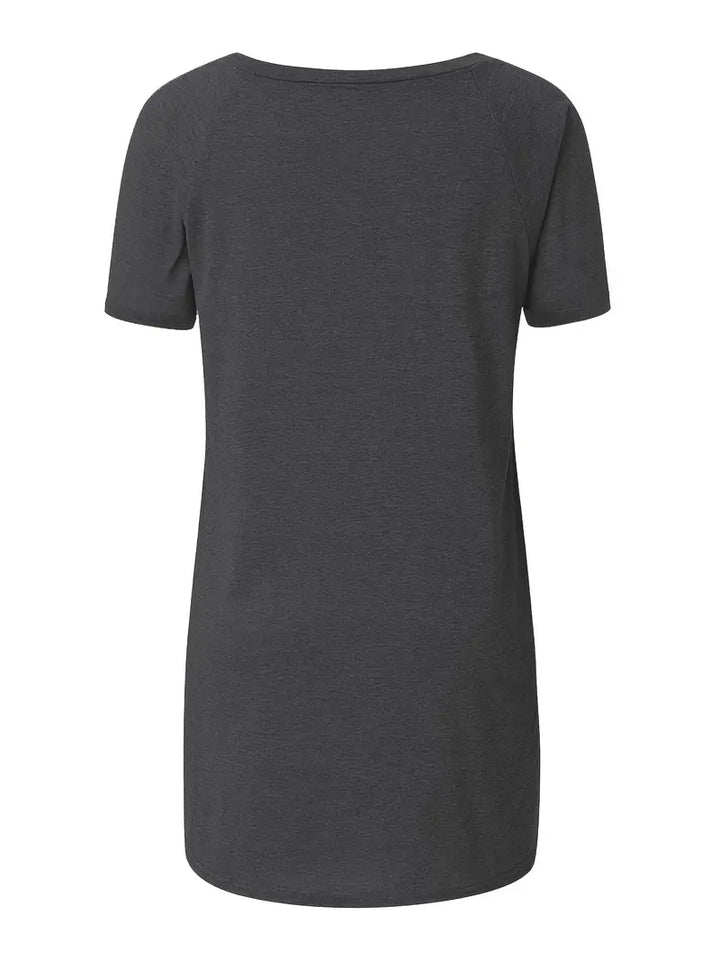Daye | Lässiges Longline Crew Neck T-Shirt