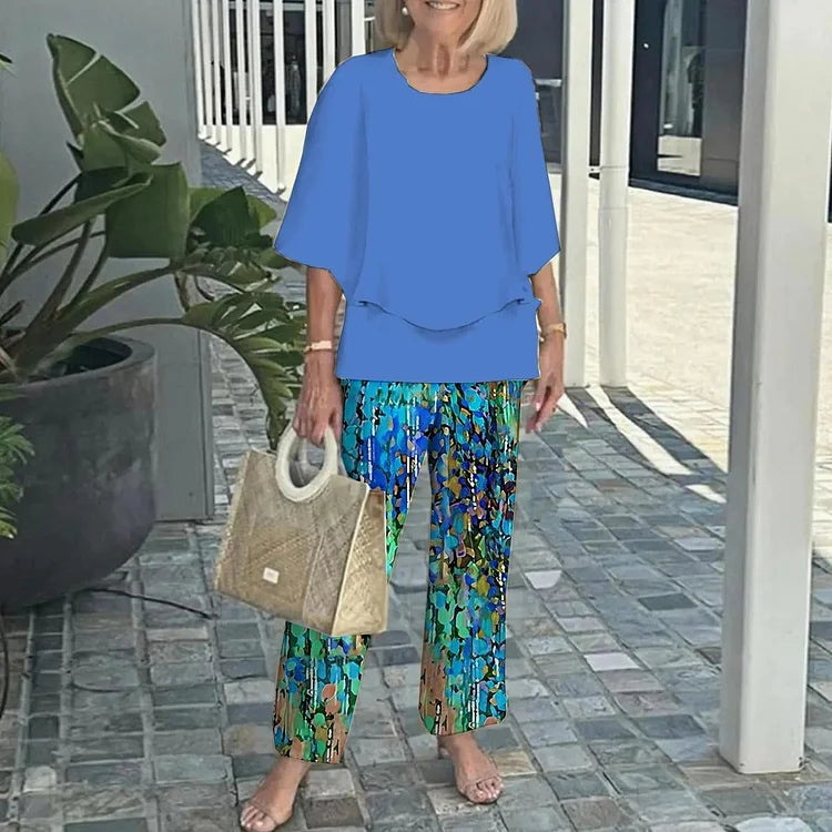 Imani | Trendiges zweiteiliges Set aus Oberteil und Hose