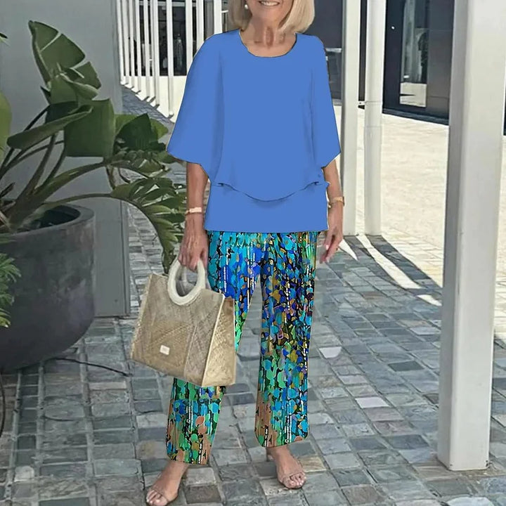 Imani | Trendiges zweiteiliges Set aus Oberteil und Hose