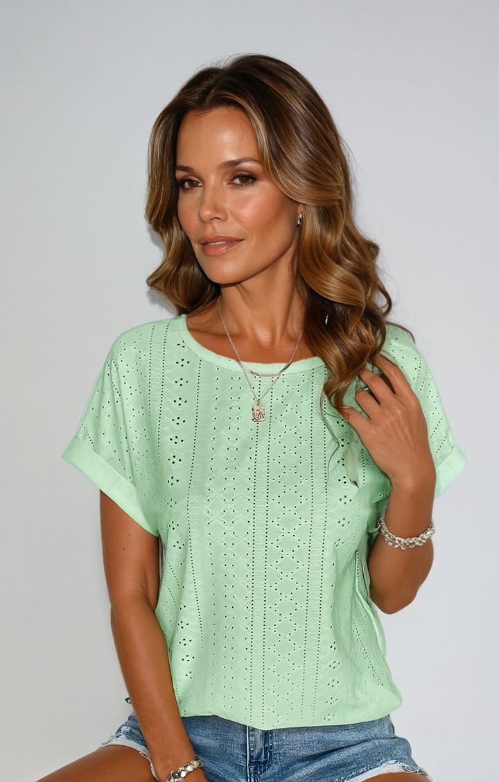Ryzza | Lässiges Lochmuster Top