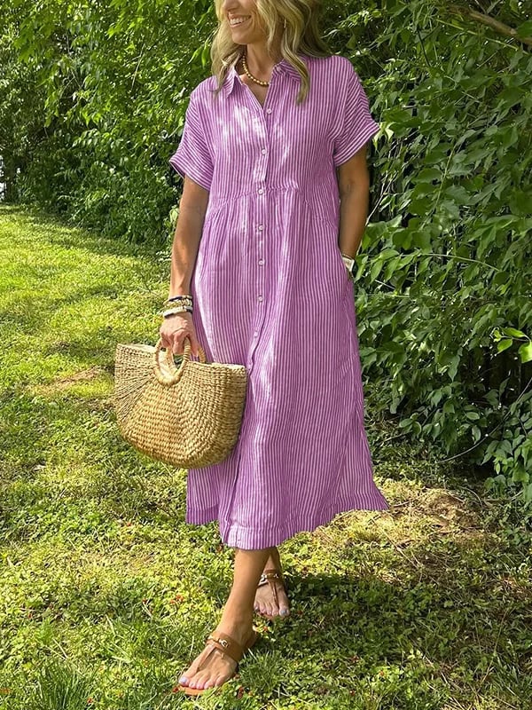 Atar | Elegantes gestreiftes Kleid