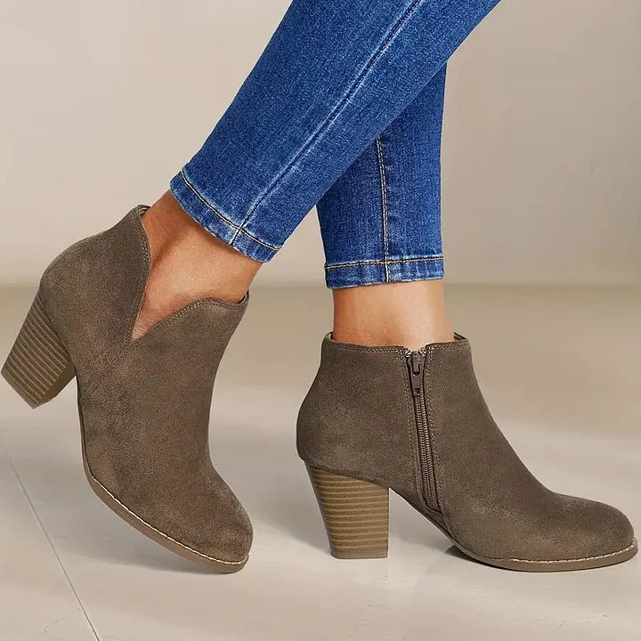 Veronika | Damenstiefel mit dickem Absatz