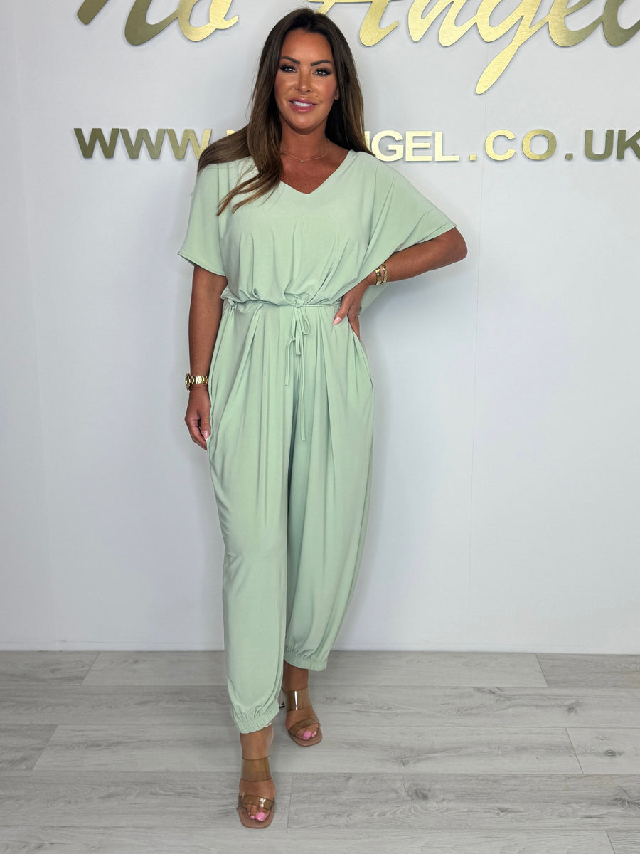 Darby | V-Ausschnitt Bindeträger Jumpsuit