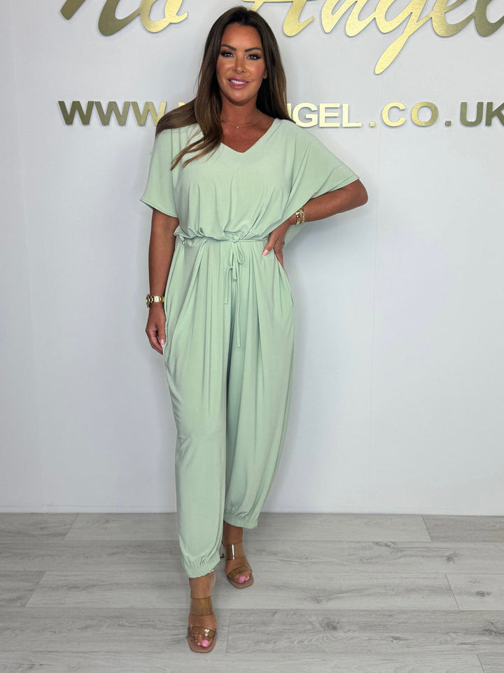Darby | V-Ausschnitt Bindeträger Jumpsuit