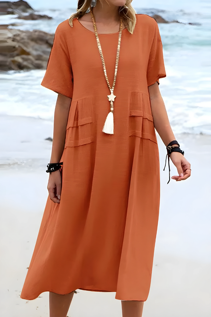 Solanas | Bequemes Kleid mit Bauchbedeckung