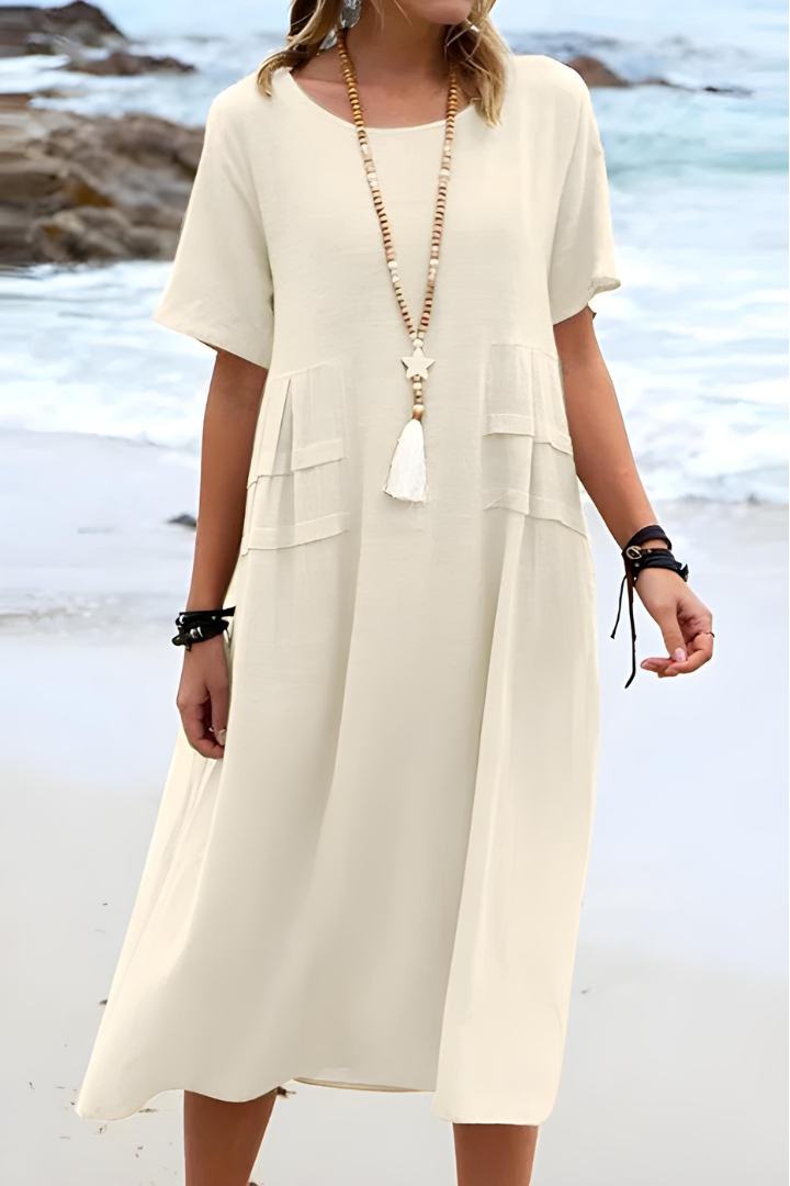 Solanas | Bequemes Kleid mit Bauchbedeckung