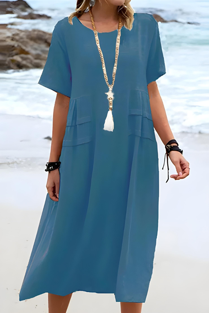 Solanas | Bequemes Kleid mit Bauchbedeckung